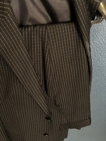 прокат одежда: ЦЕНА ДОГОВОРНАЯ Костюм Delmont (MANIFATTURA) в классическую тонкую — 4