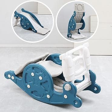 скаты: Детский игровой комплекс 3-в-1: горка + качели-балансир с ручкой + — 9