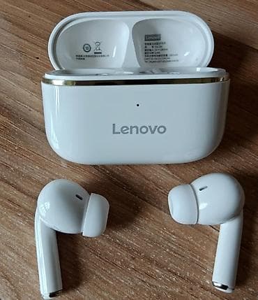 электроника: Беспроводные вакуумные наушники, Lenovo, Новый — 2