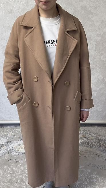 пальто чёрное: Демисезонное женское пальто цвета кемел Универсальный базовый — 2