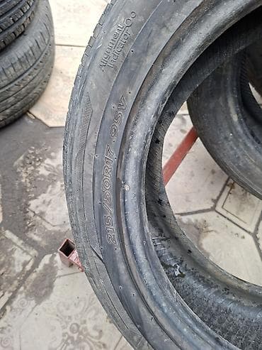 evro r: Шины 215 / 50 / R 17, Лето, Б/у, Пара, Легковые, Корея, Hankook — 4