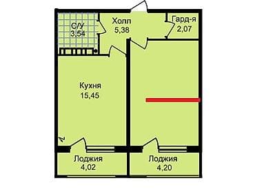 pro group: 2 комнаты, 53 м², Элитка, 9 этаж, Евроремонт — 7