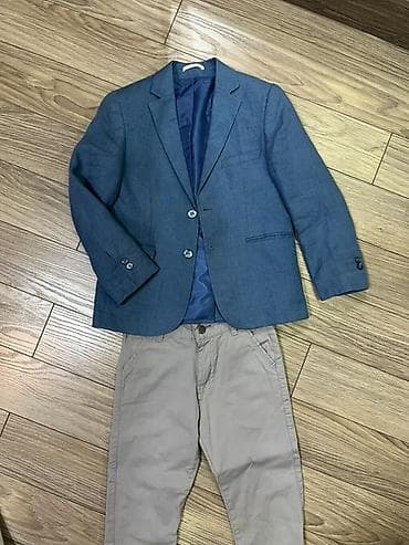 nike tech: Мужской комплект: пиджак + брюки на мальчика 8-10 лет - Пиджак — 1