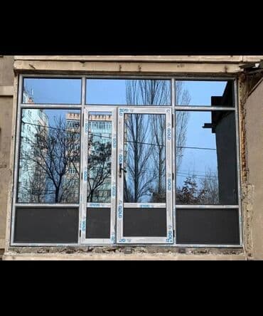 вскрытие межкомнатных дверей: Витражная ПВХ-конструкция с дверью - Материал: пластиковые (ПВХ) — 1