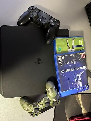 water heater: Игровой комплект PlayStation 4 Slim (чёрная) Состав: - Консоль PS4 — 3