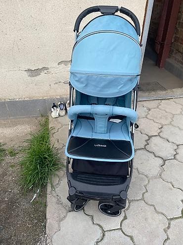 mama doona: Коляска, цвет - Голубой, Б/у — 2