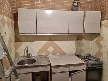 Окна и комплектующие: Кухонный гарнитур, Б/у, цвет - Серый, ДСП, Самовывоз — 2