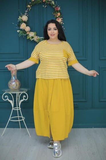 удобная повседневное платье: Костюм.
Размеры: 50.
1/1
Ткань: Лакоста.
Есть доставка платная — 3