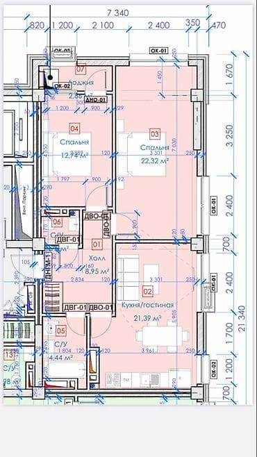 Недвижимость: 2 комнаты, 75 м², Асанбай мкр Элитка, 7 этаж, ПСО (под самоотделку) — 3