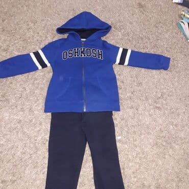 детские спортивные костюмы с начесом: Комплект, цвет - Синий, Б/у — 2