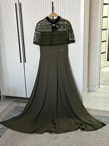 новый туркменские фасоны: Вечернее платье, Длинная модель, С рукавами, Шлейф, Все размеры — 1