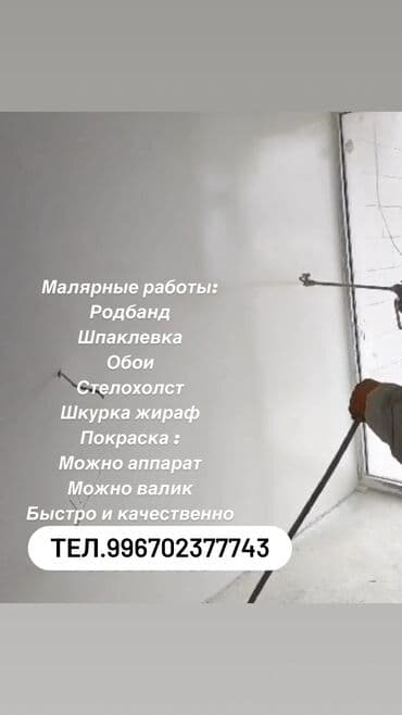 Покраска стен, На водной основе, Больше 6 лет опыта