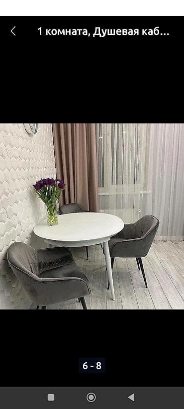 посуточные квартира: 1 комната, Душевая кабина, Постельное белье, Кондиционер — 4