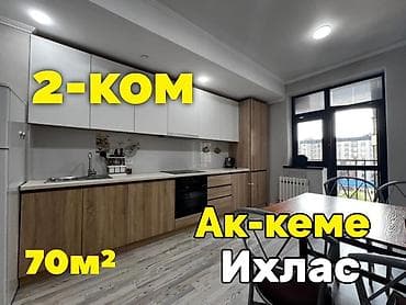 кывартиры: 2 комнаты, 70 м², Элитка, 8 этаж, Евроремонт — 1