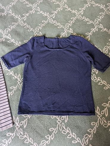 Блузка, Классическая модель, Трикотаж, Однотонный