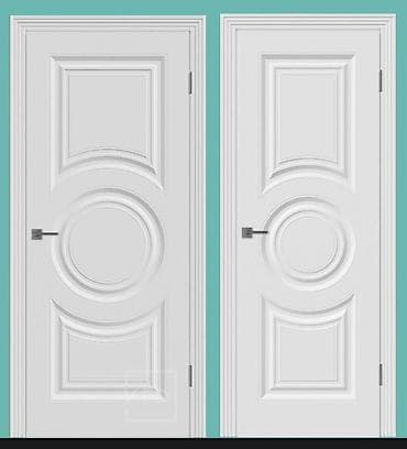Межкомнатные двери классического дизайна - Полотно глухое, белое, с