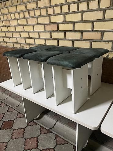 кухонные стол стулья: Кухонный стол и стул, Новый, цвет - Серый — 2