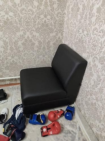 Кресло-модуль из экокожи, цвет черный. - Тип: мягкий одноместный