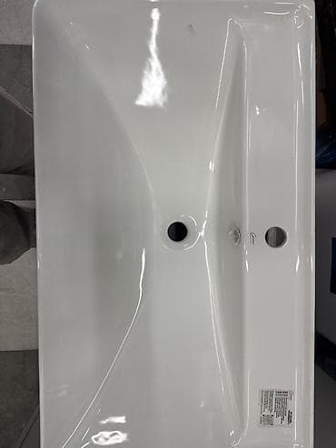 Эмерек гарнитурлары: Ванна үчүн тумба, Раковина менен, ЛДСП, түсү - Ак — 2