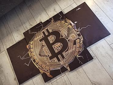 time try: Продаю 3D модульную картину "Bitcoin" б/у ни разу не использовали, ы — 2