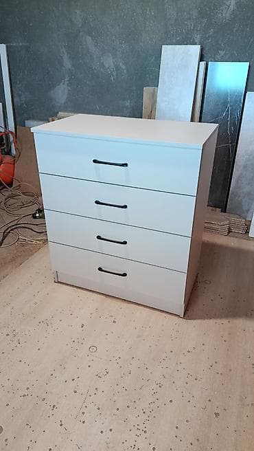 Комод для одежды, Новый, Без зеркала, ЛДСП, цвет - Белый, Платная доставка