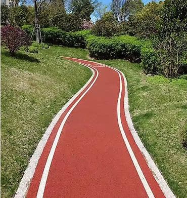 Покрытие для беговых дорожек и пешеходных троп из бесшовной резиновой