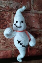 чебурашка из плюшевой пряжи: Игрушки-амигуруми(Привидение, Гусь, Крысенок, Котик) — 1