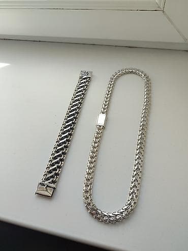 Комплект мужских украшений из Серебра 925 проба Ювелир. Ювелирные