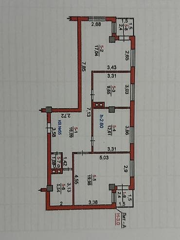 продается комната квартира: 3 комнаты, 87 м², 2 этаж, Готовая ПСО (под самоотделку) — 8