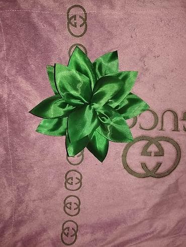 тунгуч 1: Текстильные броши-цветы ручной работы - Материал: атлас/сатин с — 5