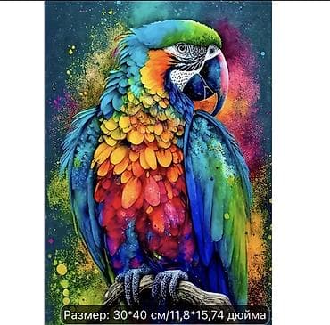 box: Набор для алмазной вышивки 5D «Осьминог» 💎 500с Попугай 🦜500с — 3