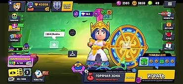 Игровой аккаунт Brawl Stars - Трофеи: 42 058 - Путь к славе: ранг I - — 5