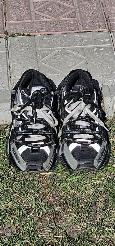 шлепки черные: Мужские кроссовки, 43, Dolce & Gabbana, Б/у, цвет - Серебристый, Самовывоз — 4