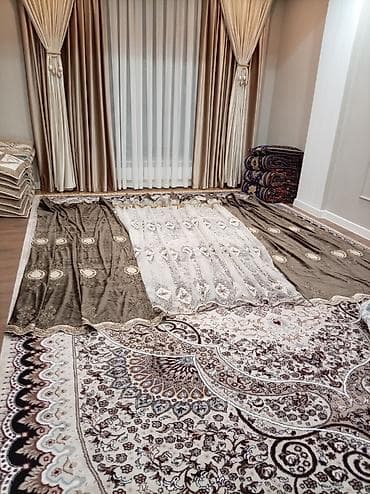 шторы плотные: Комплект штор, С вышивкой, Готовое изделие, Для зала — 4