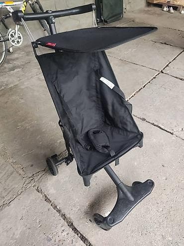 коляска летние: Компактная прогулочная коляска черного цвета с солнцезащитным — 3