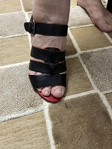 разгруз: Босоножки, 38, Francesco Donni, Б/у, цвет - Черный, Самовывоз, Платная доставка — 2