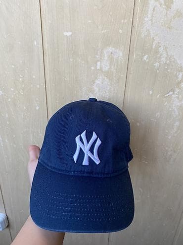 Головные уборы: Кепка NY (MLB) 🧢 Стильная тёмно-синяя кепка с логотипом New York — 9