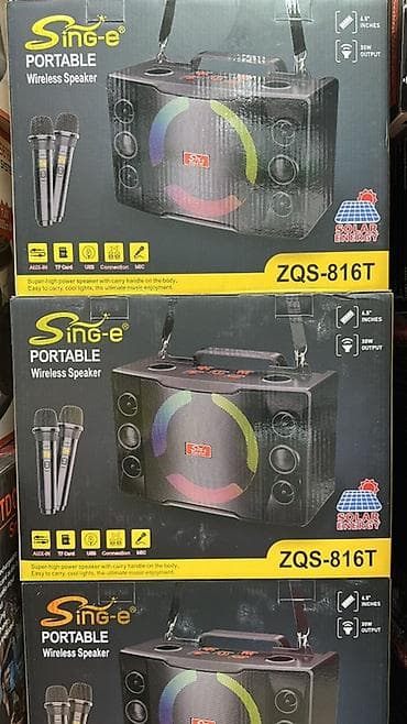 Техника и электроника: Портативная акустическая система Sing-e ZQS‑816T - Беспроводная — 1