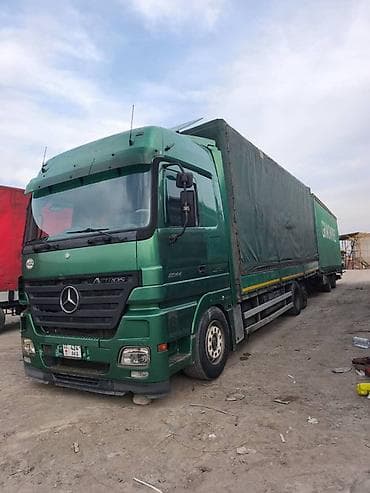 mercedes benz actros тандем: Тягач, Mercedes-Benz, Тентованный — 2
