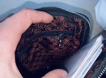 терган барсетка: Сумка через плечо из черной кожи с тиснением под крокодила — 6