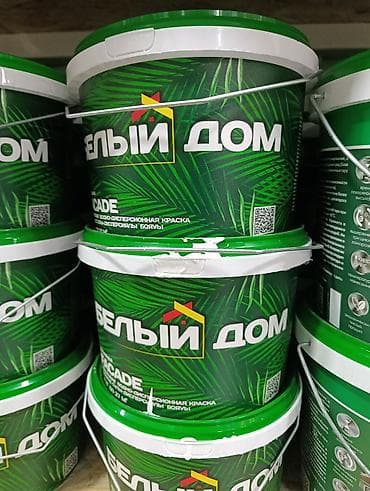 аист: Акриловая краска, БЕЛЫЙ АИСТ, Для фасада, цвет - Белый, 4 кг, Атмосферостойкая — 2