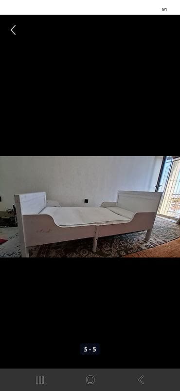 Детская односпальная кровать, Б/у, Для девочки, Для мальчика, С матрасом, Дерево, Самовывоз at lalafo.kg Детская односпальная кровать, Б/у, Для девочки, Для мальчика, С матрасом, Дерево, Самовывоз