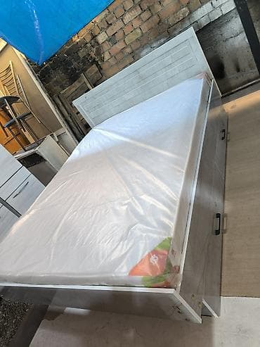 Двуспальная кровать, Новый, С матрасом, длина - 2000 см