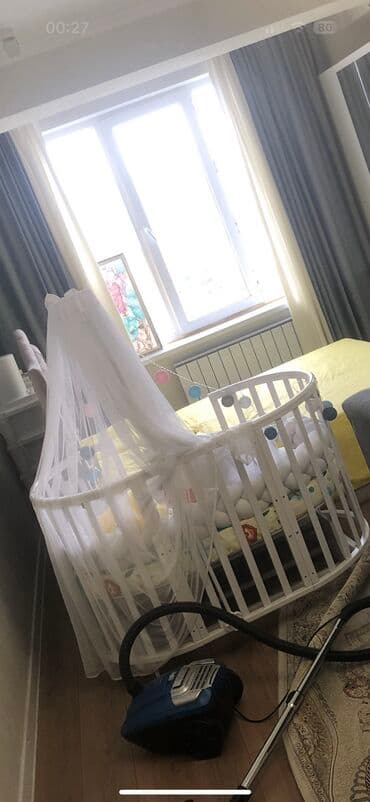 двухъярусная кровать токмок: Детская кровать трансформер, Б/у, Другой тип, цвет - Белый — 3