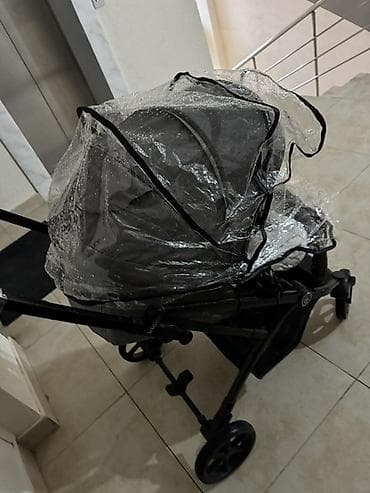second hend: Коляска, цвет - Серебристый, Б/у — 3