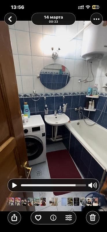 семейная баня аламедин 1: 3 комнаты, 59 м², 105 серия, 5 этаж, Косметический ремонт — 6