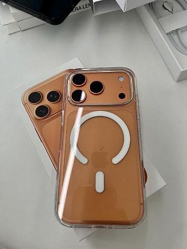 айфон оригинал: IPhone 17 Pro Max, Б/у, 256 ГБ, Оранжевый, Чехол, Кабель, Коробка, 100 % — 5