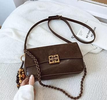 кольцо золотое женское: Классическая сумка, Givenchy, Материал: Комбинированный материал, Застежка на магните, Женские — 1