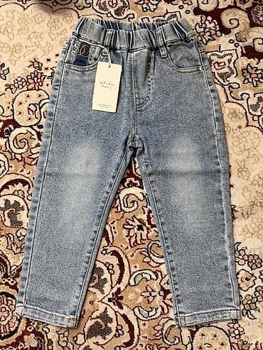 джинсы голубые: Детские джинсы из мягкого денима - Цвет: светло-голубой, эффект — 1