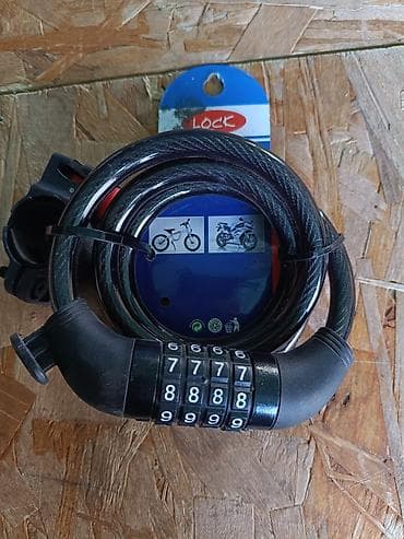 сейф сатылат: Тросовый велозамок с кодовым механизмом - Тип: трос-кабель с защитной — 1